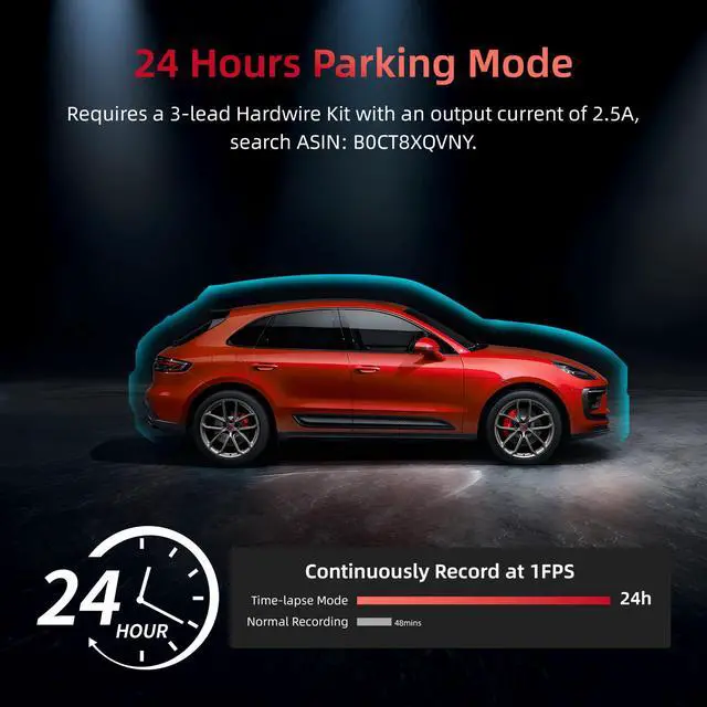 Alt view image 6 of 7 - 2026 4K Mirror Dash Cam 4 Channel, 12" Touch Screen Rear View Mirror Camera for Cars,4K Dashcam Front Rear Inside, IR Night Vision,WiFi,APP,GPS, Voice Control,Free 128GB SD