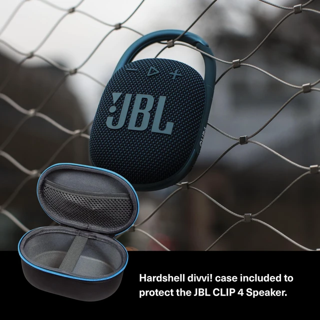 Alt view image 2 of 7 - Clip 4 Portable Bluetooth Speaker (Gray) + Bundle with divvi! Protective Hardshell Case (Black)