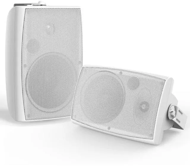 Main image of 8-Inch Woofer 600W Outdoor Bluetooth Speakers Wired, Large Wall-Mount Size(10.6"x9.4"x16.33" 11.4lbs Each), IP44 Waterproof All-Weather for Commercial Areas, Spacious Backyards