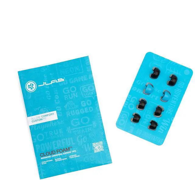 Alt view image 3 of 3 - Go Air Pop+ True Wireless Bluetooth Earbuds in Clear Plus Cloud Foam Mnemonic Earbud Tips