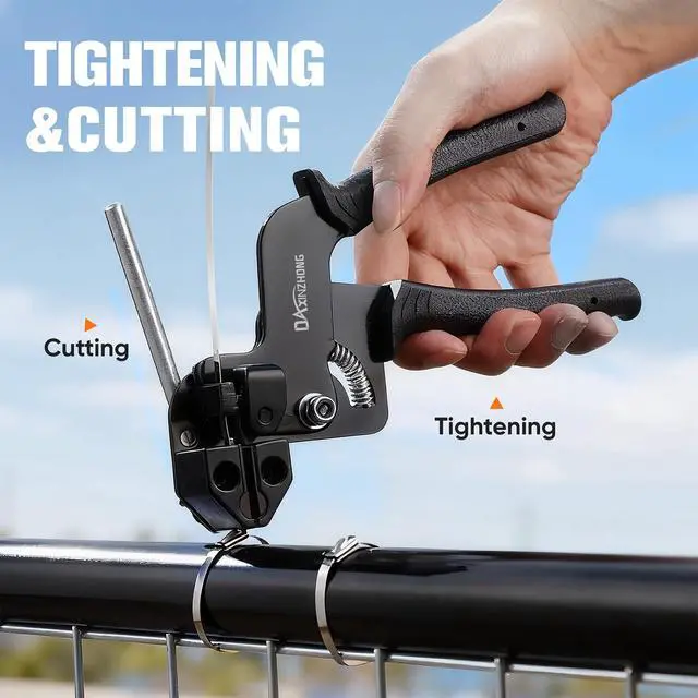 Alt view image 4 of 7 - Heavy Duty 304 Stainless Steel Cable Tie Gun Kit - 100PCS 11.8" Metal Zip Ties (200LBS) + Industrial Scissors, UV Resistant Tool - Fence Ties, Exhaust Pipe, Chicken Coop, Industrial Use