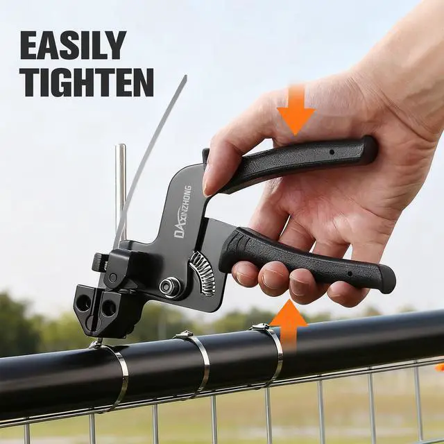 Alt view image 5 of 7 - Heavy Duty 304 Stainless Steel Cable Tie Gun Kit - 100PCS 11.8" Metal Zip Ties (200LBS) + Industrial Scissors, UV Resistant Tool - Fence Ties, Exhaust Pipe, Chicken Coop, Industrial Use