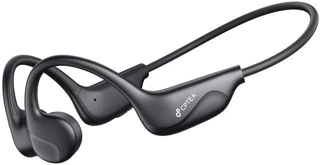 Main image of Bone Conduction Headphones, Open Ear Sports Headphones, Wireless Earbuds with Mic, Bluetooth 6.0, 10H Playtime, IPX5 Sweatproof, Lightweight Secure Fit for Running, Cycling, Gym, Black
