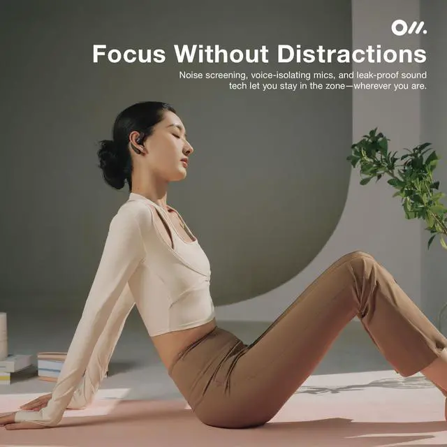 Alt view image 5 of 7 - Oladance OWS Pro Open-Ear True Wireless Headphones, 16-Hour Playtime | Bluetooth 5.3, Dual-Device Connectivity, Amplifier Chip, Virtual Bass, Liquid Silicone, Titanium Frame, Comfortable Fit