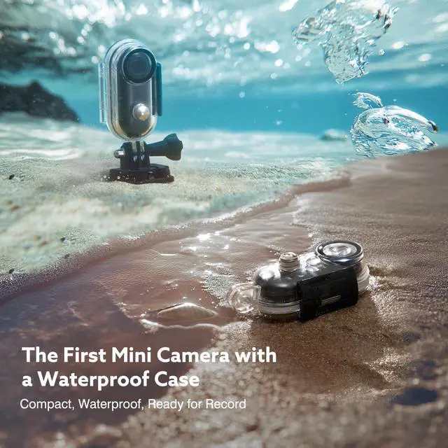 Alt view image 4 of 7 - Z10 4K Action Camera, 128GB Wearable Sports Camera with Waterproof Case, Magnetic Clip, Small Body Cam for Cycling, Diving, Travel No WiFi No Bluetooth