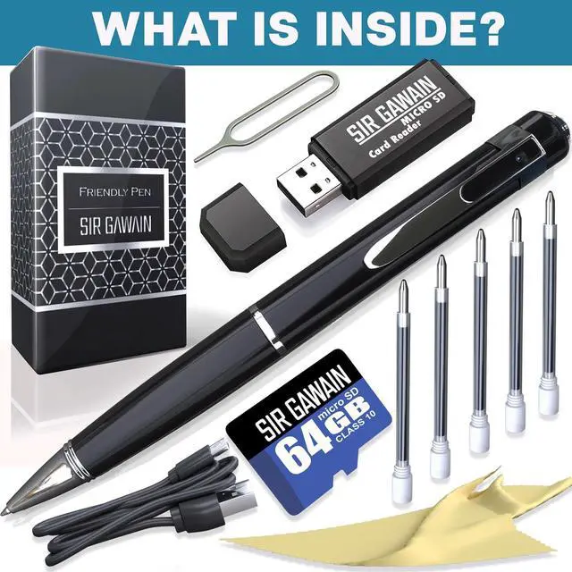 Alt view image 6 of 6 - Premium Body Camera Pen Full HD 1080p Video & Photos, 70-Min Battery, Motion Detection, One-Button Control, 2026 Model