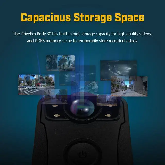 Alt view image 7 of 7 - DPB30 DrivePro Body Camera 128GB, 1440P 2K QHD Body Worn Camera with Night Vision/Wi-FI/Bluetooth/IP67 Waterproof/12-Hour Battery Life, Ideal for Law Enforcement & Security - TS128GDPB30A