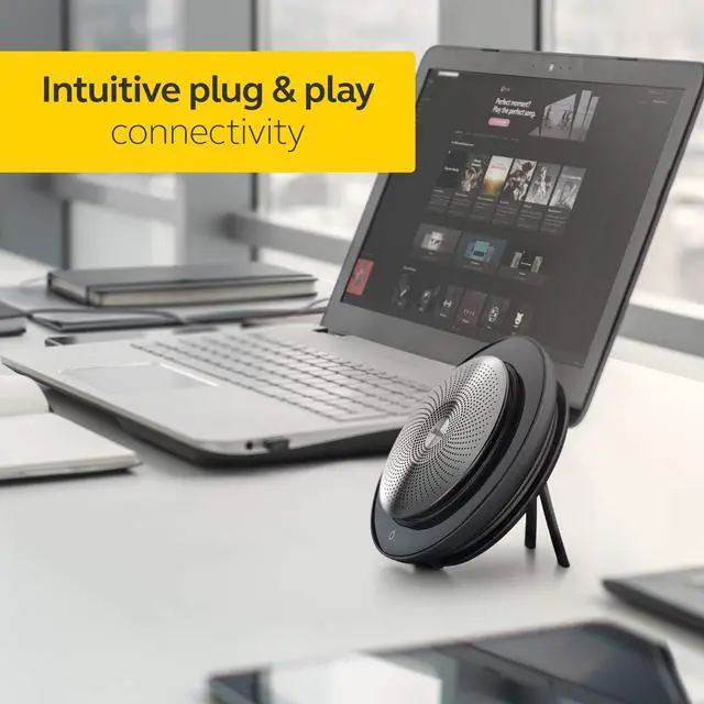 Alt view image 3 of 7 - Speak 710 UC Wireless Bluetooth Speakerphone with Link 370 USB Adapter Portable Conference Speaker for Holding Meetings Anywhere with Immersive Sound - Certified for Zoom & Google Meet