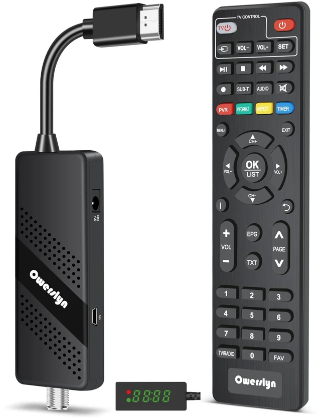 Main image of Digital Converter Box for TV, ATSC TV Tuner for 1080P Live with Program Recording & Playback, USB Media Player, HDMI/AV Output(3RCA Cable Included), 2-in-1 Remote, Free Digital Channels