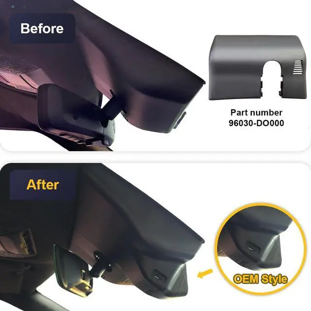 Alt view image 4 of 7 - 4K Dual Dash Cam Adapts for Kia EV9 2023-2026 Wind Land GT-Line (Part No#DO000), Integrated OEM Style, Front 2160P+Rear 1080P Video, Loop Recording, WiFi&APP, G-Sensor, Easy to Use, 128GB Card