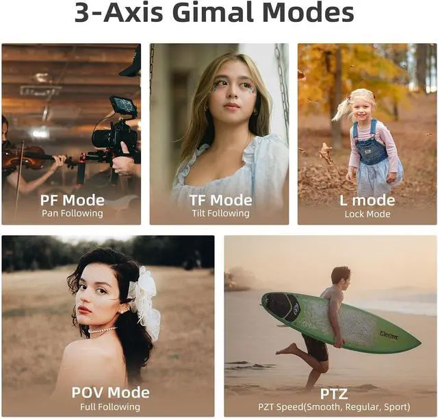 Alt view image 6 of 6 - M5 5K Camcorder, 3-Axis Gimbal Stabilization Pocket Camera | 180° Rotating Lens | Face Tracking & IR Night Vision | 3.5'' Rotating Touch Screen | Vlogging Camera with 64G Card