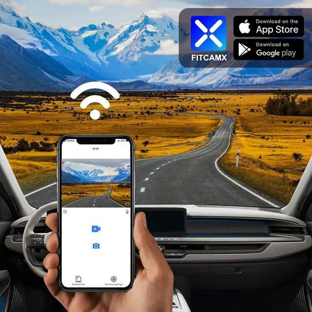 Alt view image 5 of 7 - 4K Dual Dash Cam Adapts for Kia EV9 2023-2026 Wind Land GT-Line (Part No#DO000), Integrated OEM Style, Front 2160P+Rear 1080P Video, Loop Recording, WiFi&APP, G-Sensor, Easy to Use, 128GB Card