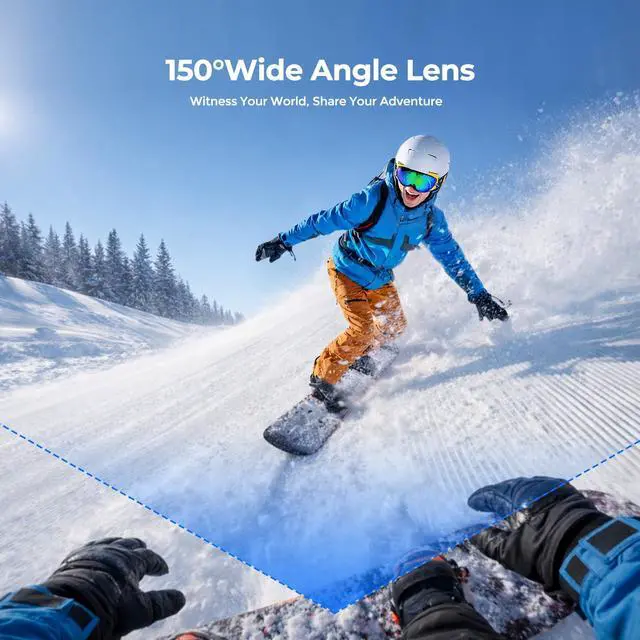Alt view image 2 of 7 - 4K Mini Body Camera, Thumb Action Camera with 64GB Card, WiFi, EIS Stabilization, Charger Case, Magnetic Mount, 150° Wide Angle Wearable POV Camera for TikTok YouTube Vlogging Outdoor Motorcycle