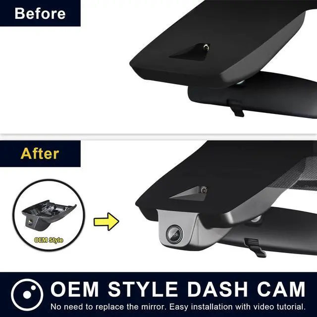 Alt view image 6 of 7 - 4K Dash Cam for Toyota Sienna Gen4 XL40 2021-2026 | LE Limited XLE Platinum XSE etc, Integrated OEM Look, UHD 2160P Video, App & WiFi, GPS, 64GB Card
