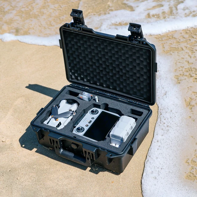 Alt view image 7 of 7 - Titan MM410 Hard Case for DJI Mini 3/3 Pro/Mini 4 Pro and RC2/N3 CASE ONLY,Fits Fly More Combo,Up to 7 Batteries,Supports RC Lanyard,IP67 Waterproof,Shockproof,CNC Cut Premium Foam