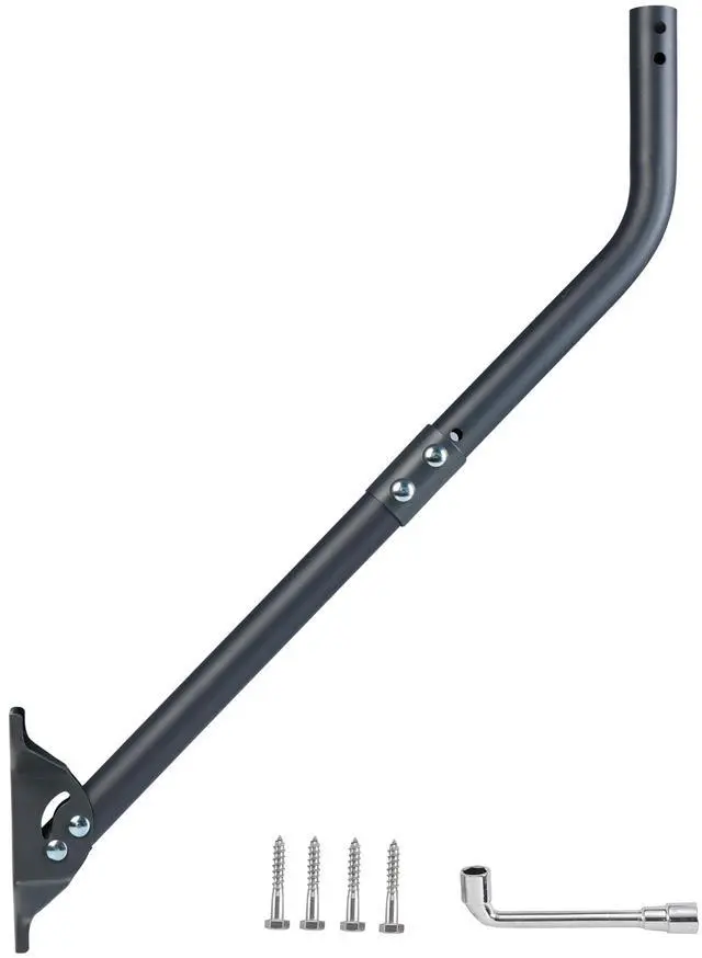 Main image of Universal Antenna Mounting Pole 1.5" Dia x 35" L, Heavy Duty J Mount for Starlink, Weather Station & All Types of Antennas, Adjustable Pivot Lock Bracket for Wall, Eave & Roof