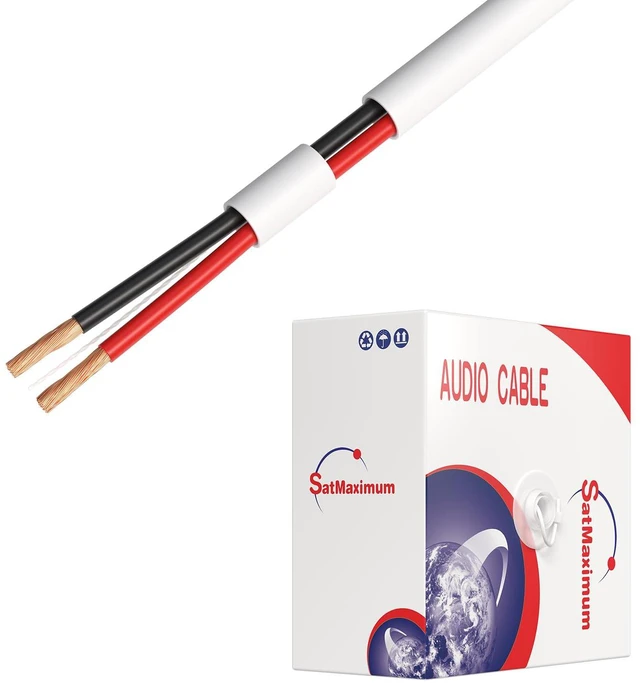 Main image of 250FT 12/2 Speaker Wire CL2 Rated Indoor Low Voltage Copper Clad Aluminum (CCA) 12 Gauge 2 Conductors Cable with Easy Pull Box Perfect for in-Wall Installation