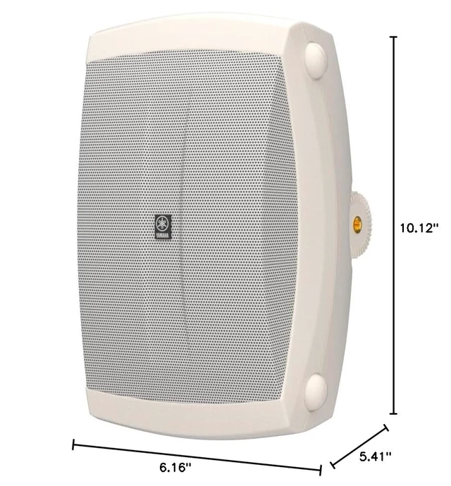 Alt view image 5 of 5 - Audio NS-AW150W 2-Way Indoor/Outdoor Speakers (Pair, White) All-weather design with 5-way binding posts and 120W peak power for decks, patios and home theaters