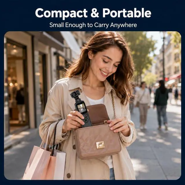 Alt view image 7 of 7 - 4K Vlogging Camera,75MP Pocket Digital Camera with 330° Rotating Lens | YouTube Camera WiFi,1.72" Touch Screen,Face Tracking,16GB TF Card & Tripod,Handheld Camera for Daily Recording