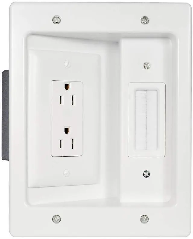Main image of Legrand OnQ in-Wall Cable Management Kit for Power & Low Voltage Cords Hides TV or Display Cables Retrofit Behind the Wall UL Listed TV Cord Hider w/DIY Install & Included Hardware HT2102WHV1