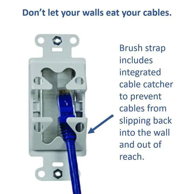 Alt view image 7 of 7 - Legrand OnQ in-Wall Cable Management Kit for Power & Low Voltage Cords Hides TV or Display Cables Retrofit Behind the Wall UL Listed TV Cord Hider w/DIY Install & Included Hardware HT2102WHV1