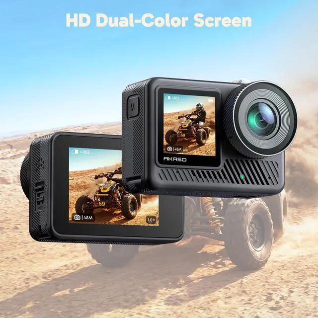 Alt view image 3 of 7 - Brave 8 Lite 4K60 Ultra HD Video 48MP Photo Waterproof Action Camera | 33ft Underwater Camera, SuperSmooth Stabilization, HDR, Touch Screen, 5G WiFi, 8X Slow Motion with Helmet Accessories Kit