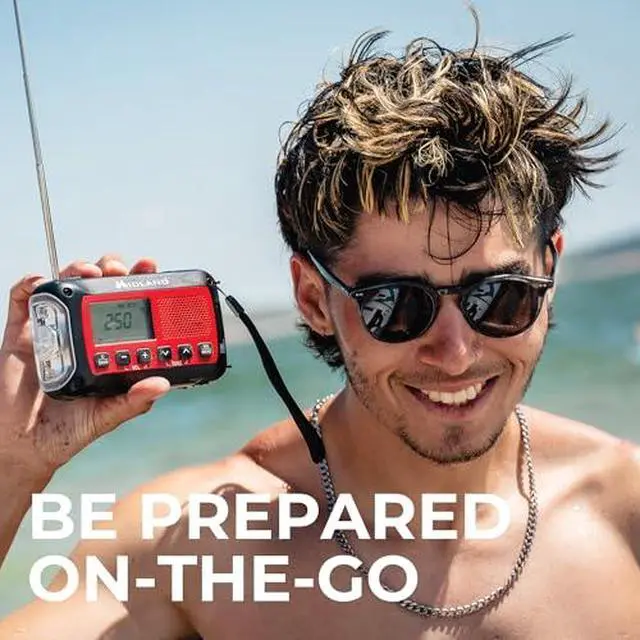 Alt view image 3 of 7 - Deluxe Home and Travel Emergency Radio - NOAA Weather Alert Scanner, Flashlight, Alarm Clock and AM/FM