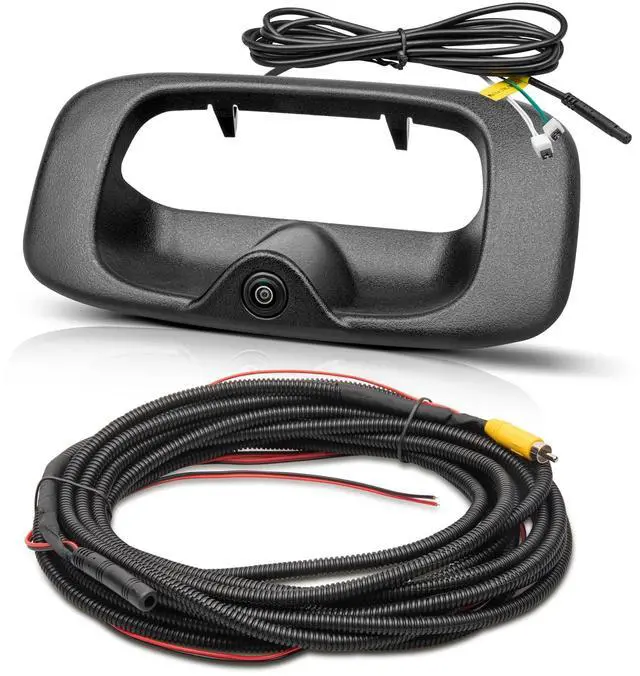 Main image of Tailgate Handle Backup Camera Fit for 1999-2006 Chevrolet Chevy Silverado/GMC Sierra 1500 2500 3500HD Pickups Reverse Rear View Backup Camera, Waterproof Guideline w/12V Power Cable RCA Plug