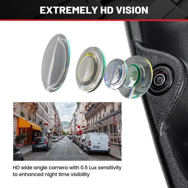 Alt view image 4 of 7 - Tailgate Handle Backup Camera Fit for 1999-2006 Chevrolet Chevy Silverado/GMC Sierra 1500 2500 3500HD Pickups Reverse Rear View Backup Camera, Waterproof Guideline w/12V Power Cable RCA Plug