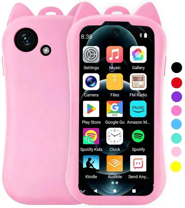Main image of Kids MP3 Player with Spotify and Parental Controls, MP3 Player for Kids with Bluetooth and WiFi, Mini Android Music Player with Audible & Audiobooks, MP4 Player for Children with Camera-Pink