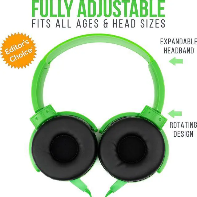 Alt view image 4 of 6 - Select Classroom Headphones Bulk 10 Pack On-Ear Wired 3.5mm Mixed Colors | Durable Everyday Student Use, Colorful Class Set, Tangle-Free Cords, Adjustable Fit All-Day Comfort, Easy Clean, K-12 Schools