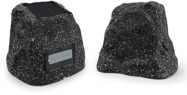 Main image of 8" Rock Speakers Outdoor Waterproof - 5.3 Bluetooth Wireless Speaker Solar Powered Max Peak 240W for Garden,Patio,Deck,Pool,Backyard (Gray 1 Pair)