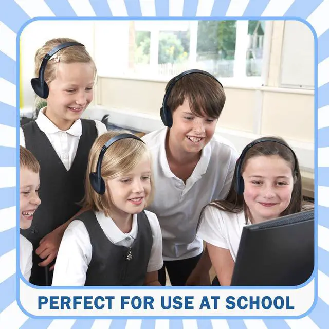 Alt view image 7 of 7 - 50 Pack Classroom Headphones Bulk for Students School, Wired Class Set Headphones for Kids Children Toddler Boys Girls Teen(Black)