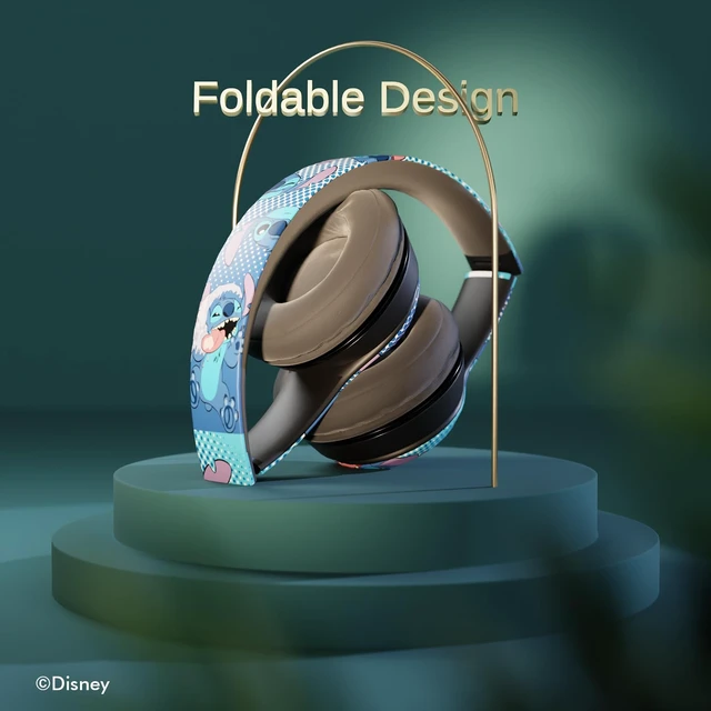 Alt view image 6 of 7 - Disney Lilo & Stitch Expressions Bluetooth Over-Ear Headphones, Wireless Foldable Headset with Built-in Microphone - Stitch Expressions Design, for Adults and Kids