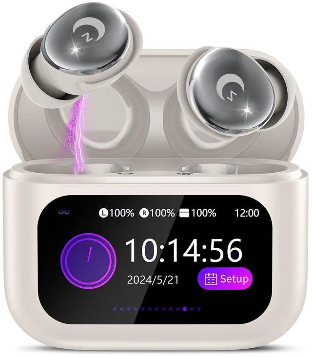 Main image of Sleep Headphones Small Design for Side Sleepers, Clear Call Sleep Earbuds,Waterproof Earphones 2026 Off White