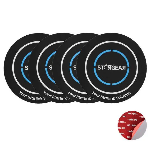 Main image of 4PCS Starlink Mini/Gen 3 Magnetic Mount Plates, Adhesive Metal Plate Magnetic Pads for Satellite Dish Magnetic Car Mount, Starlink Mounting Accessory for Car Truck SUV Aluminum/Glass Cab Roof