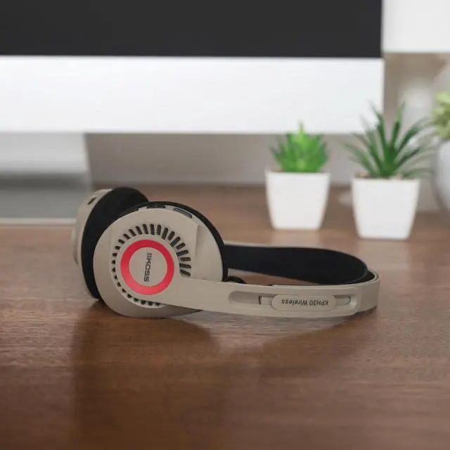 Alt view image 4 of 6 - KPH30 Wireless Bluetooth Retro Style On-Ear Headphones, Rhythm Beige | 20+ Hour Battery Life, USB-C Charging, Microphone