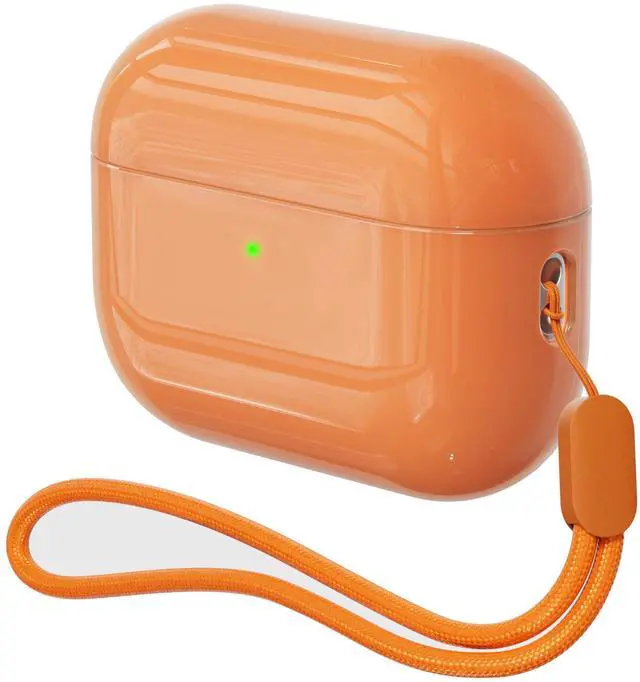 Main image of Case for AirPods Pro 3 Never-Sretch-Out Shock-Proof Protective Semi Hard Silicone Case Compatible with Apple Airpods Pro 3rd Generation (Orange)
