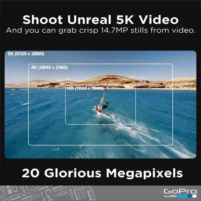 Alt view image 4 of 7 - HERO9 Black - E-Commerce Packaging - Waterproof Action Camera with Front LCD and Touch Rear Screens, 5K Ultra HD Video, 20MP Photos, 1080p Live Streaming, Webcam, Stabilization