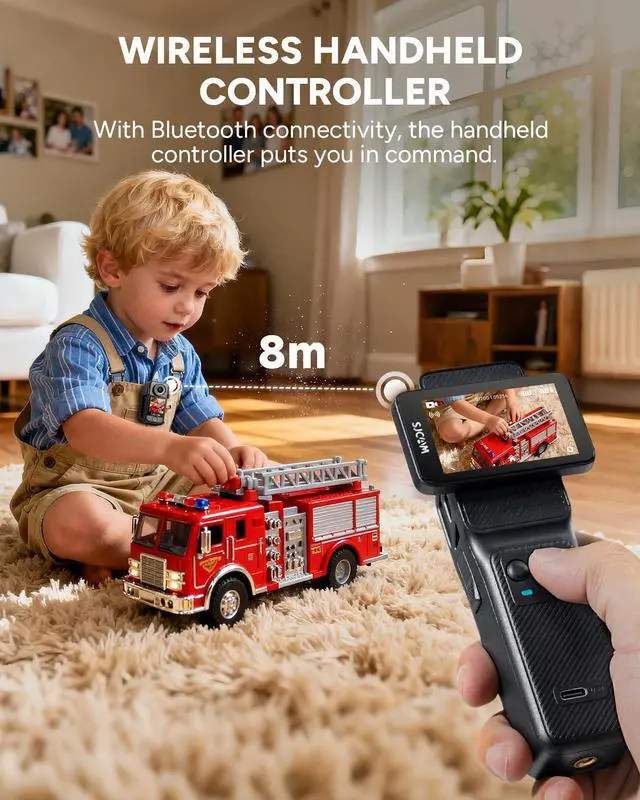 Alt view image 4 of 7 - C400 4K Vlogging Camera,7H Battery,Wearable Body Cam | Ultra-Stable 6-Axis EIS, 2.29" Responsive Touchscreen, 30M Waterproof, 3-in-1 Handheld, Wearable & Pocket Vlogging