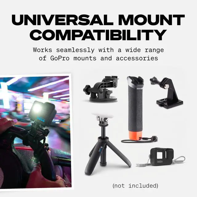 Alt view image 5 of 7 - LIT Hero Bundle Head Strap 2.0 - Lightweight, 4K, Waterproof Action Camera with Touchscreen Edit Quik App