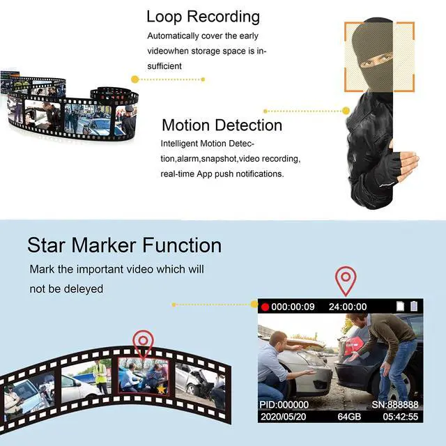 Alt view image 4 of 7 - P100 2K Police Body Camera 64GB Body Cam 12 Hours Continuous Recording USB-C Infrared Night Vision Waterproof Shockproof Lightweight Data-encrypt for Law Enforcement Record