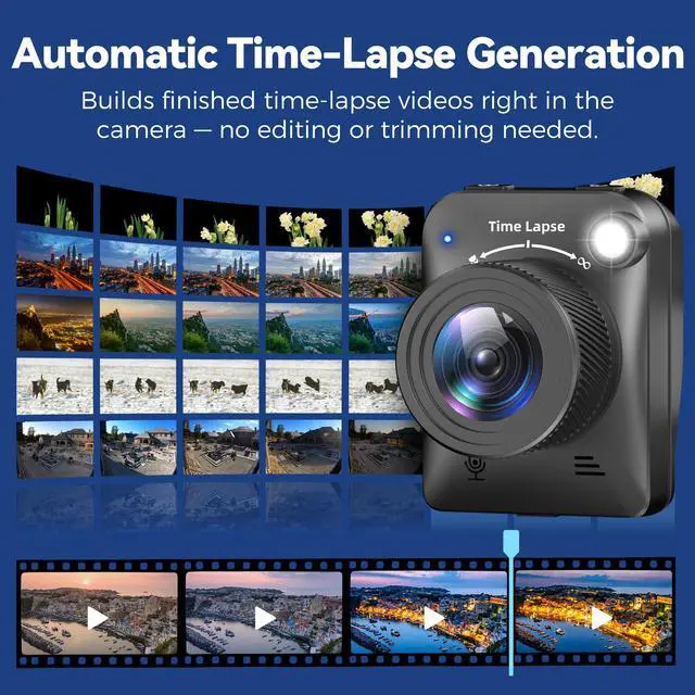 Alt view image 3 of 7 - Time Lapse Camera, 4K FHD Timelapse Camera Outdoor, Waterproof Level IP66, for Record Outdoor Construction, Weather, Plant, 6 Month Battery Life, 32 GB TF Card Included