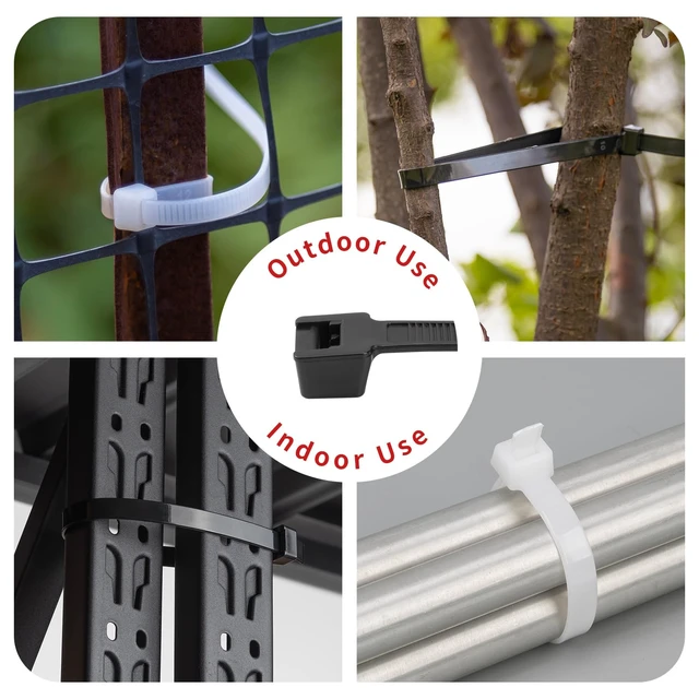 Alt view image 7 of 7 - 36 Inch White Heavy Duty Zip Ties 60 Pcs Large Cable Tiesc 250 LBS Clear Zip Ties, Ultra Strong Plastic Wire Ties, Extra Long Wire Ties, Big Tie Wraps for Indoor Outdoor Cable Management