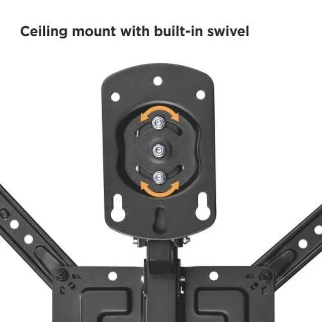Alt view image 7 of 7 - CM344 Flip Down TV and Monitor Roof Ceiling Swivel Mount | Fits Flat TV 23 to 55 Inches | VESA Compatible 200x200, 400x400 | Height Adjustable | Pitched Roof