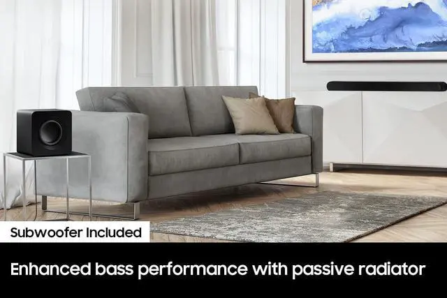 Alt view image 2 of 7 - SWA-W510 Subwoofer for S Series Soundbar with Powerful Bass, Wireless, Unibody Design, Compact 6.5" Size, 2022, Black