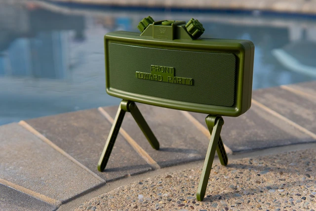 Alt view image 6 of 6 - Claymore Portable Bluetooth Speakers Stereo Sound, Loud Speakers, Hi-Fi Audio Waterproof, Dustproof, Shockproof Indoor and Outdoor Speaker, Beach, Pool Parties, Camping