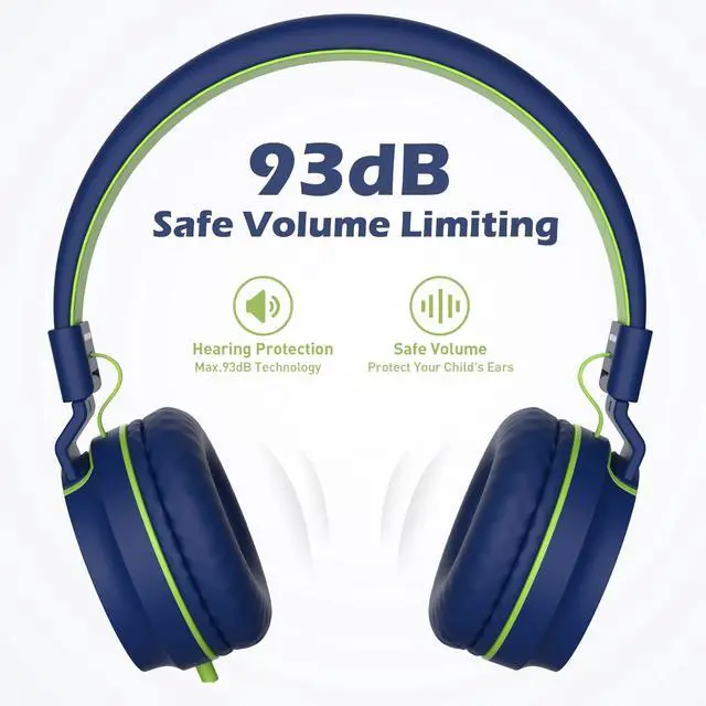 Alt view image 6 of 7 - Kids Headphones Bulk 5-Pack for School Classroom with Mic, 93dB | Volume Limited K-12 On-Ear Durable Headset for Everyday Students Children, 3.5mm Jack for Chromebooks Tablets Laptop Computer