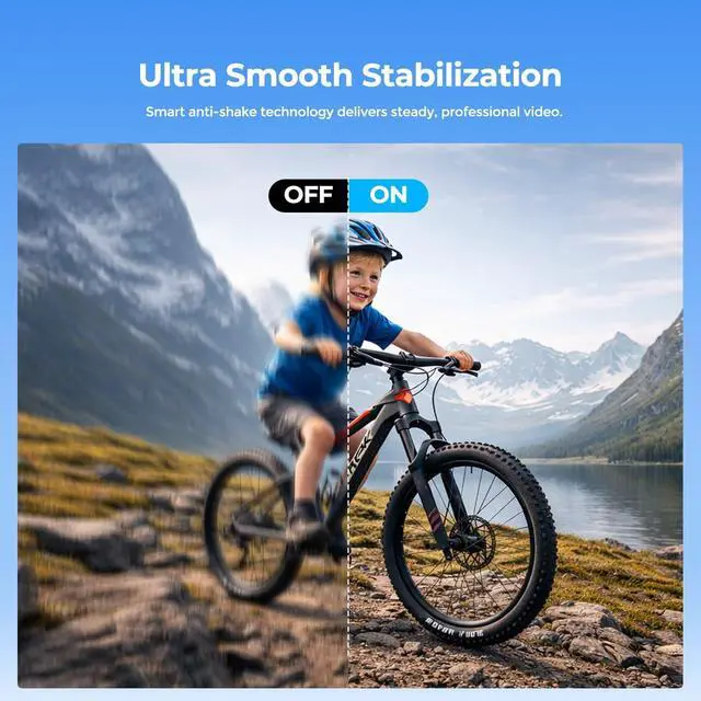 Alt view image 3 of 7 - POV Camera 4K with WiFi, Body Mount Camera with 64GB Card, Charger Case, EIS Stabilization, Magnetic Mount, 150° Wide Angle Mini Action Camera Helmet Cam or Outdoor Sports Cycling Motorcycle Vlog