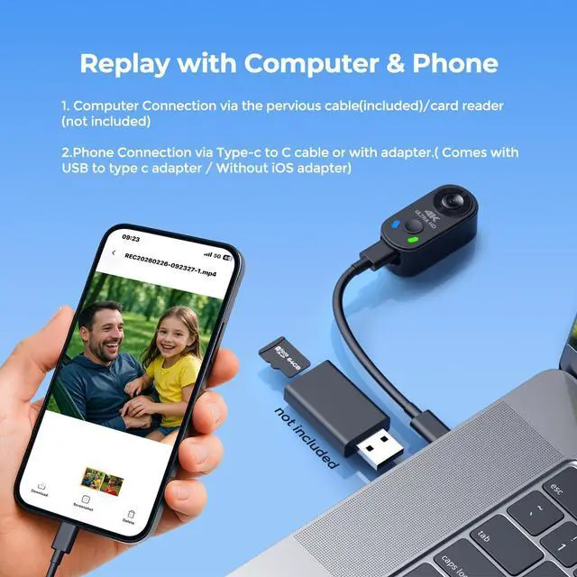 Alt view image 7 of 7 - POV Camera 4K with WiFi, Body Mount Camera with 64GB Card, Charger Case, EIS Stabilization, Magnetic Mount, 150° Wide Angle Mini Action Camera Helmet Cam or Outdoor Sports Cycling Motorcycle Vlog